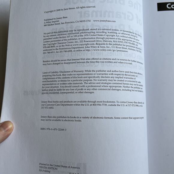 The Blue Book of Grammar and Punctuation by Jane Straus Paperback Textbook - Picture 3 of 12